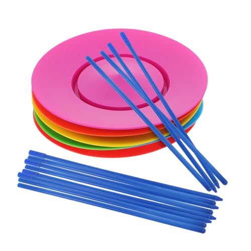 IMIKEYA 6 Stück 6 Rotationswerkzeugsatz Jonglierstöcke Drehbarer Plattenständer Sich Drehender Essteller Gyroplatte Sich Drehende Platten Jonglierspielzeug Porzellanspielzeug Plastik von IMIKEYA