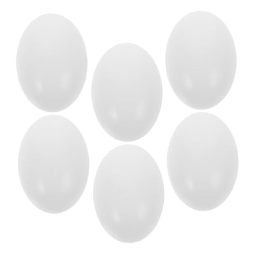 IMIKEYA 6 Stück Bemalte Holzeier Zum Selbermachen Zum Bemalen Basteln Dekorieren Malen Dekorative Party Fake Eier Eier Künstliche Eier Simulation Rollenspiel Fake von IMIKEYA