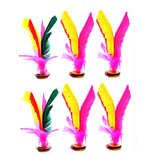 IMIKEYA 6 Stück Feder -Shuttlecock Badminton Shuttlecock chinesische jianzi Federball mit Gummifüßen Zufällige Farbe IMIKEYA 6 Stück Feder -Shuttlecock Badminton Shuttlecock chinesische jianzi Federball mit Gummifüßen Zufällige Farbe von IMIKEYA