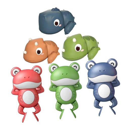 IMIKEYA 6 Stück Froschbadespielzeug kreatives Cartoon-Badespielzeug schwimmendes Badespielzeug -Badespielzeug Kleinkindwanne tierische Badeziel -Badezielspielzeug Plastik von IMIKEYA
