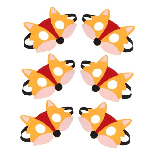 IMIKEYA 6 Stück Fuchs Halbgesichtsmaske Filz Tiermasken für Erwachsene Kostüm Requisite für Halloween und Cosplay Party IMIKEYA 6 Stück Fuchs Halbgesichtsmaske Filz Tiermasken für Erwachsene Kostüm Requisite für Halloween und Cosplay Party von IMIKEYA