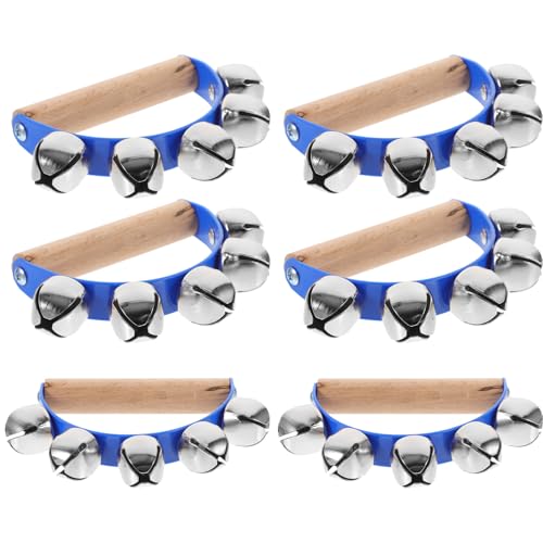 IMIKEYA 6 Stück Glockenhalteinstrument Kindermusikinstrumente Schlaginstrument Handschüttelglocken Handglocke Tamburin Handglocke Tragbare Tamburine Handglocken Holz Blau IMIKEYA 6 Stück Glockenhalteinstrument Kindermusikinstrumente Schlaginstrument Handschüttelglocken Handglocke Tamburin Handglocke Tragbare Tamburine Handglocken Holz Blau von IMIKEYA