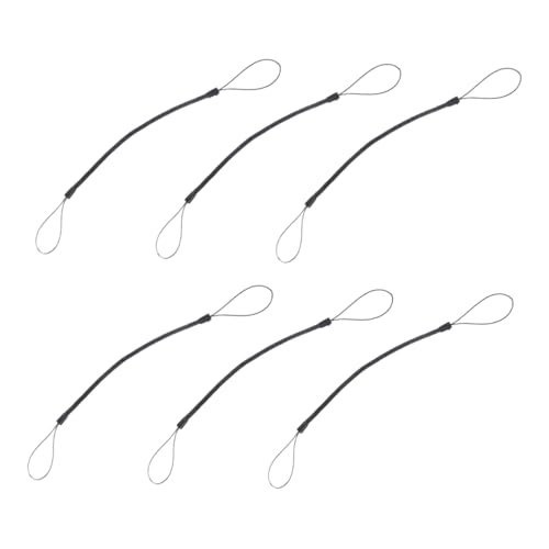 IMIKEYA 6 Stück Handyriemen Elastischer Lanyard Bleistift-Lanyard Tablet-Gurt Stift Am Trageband Mini-Lanyard Halterung Für Einen Stylus-Stift Halteseil Stiftleine Black Plastik von IMIKEYA