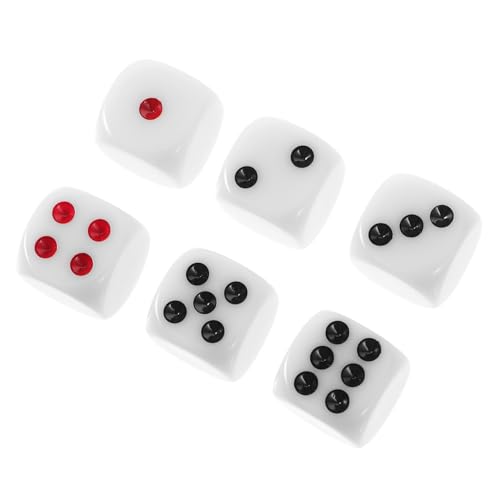 IMIKEYA 6 Stück Ich Wette Würfel Party Zubehör Für Brettspiele Einseitige Würfel Brettspiele Würfel Polyedrische Würfel Bunte Würfel Spielzubehör Große Würfel Spiel-Requisiten-würfel Harz von IMIKEYA
