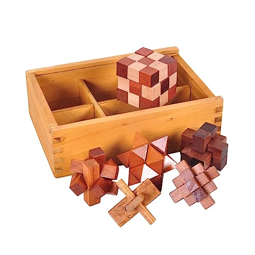 IMIKEYA 6 Stück Kongming Schloss Luban Schloss 3D-puzzlekugel Holz 3D-Puzzle Iq-Puzzle Hölzern IMIKEYA 6 Stück Kongming Schloss Luban Schloss 3D-puzzlekugel Holz 3D-Puzzle Iq-Puzzle Hölzern von IMIKEYA