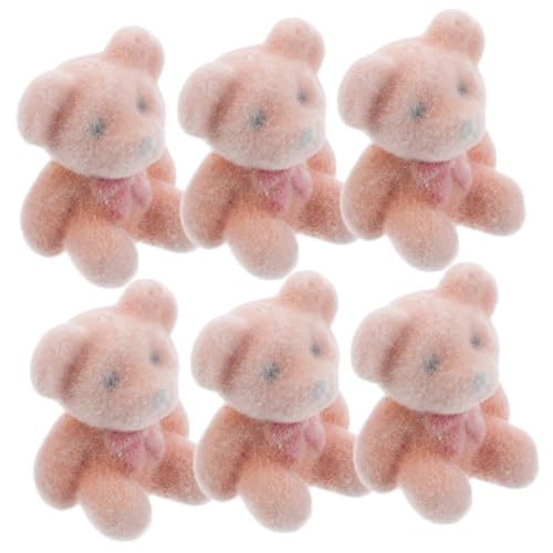 IMIKEYA 6 Stück Mini-Bärpuppe Geburtstagsgeschenke Kindergeburtstag deko für Shower süße kleines Geburtstags-Minibären Plastik Light Brown von IMIKEYA