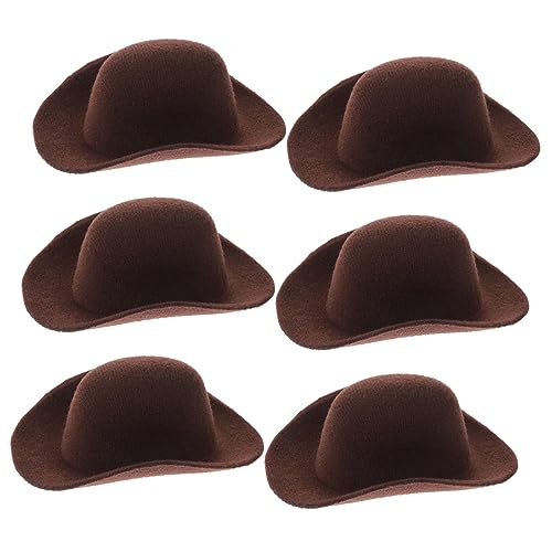 IMIKEYA 6 Stück Mini Cowboy Hat Accessoires kleine Hüte zum Basteln kleine Cowboyhüte Kostümzubehör für Minipuppen Mini-Puppen-Hut winziger Hut Minihüte basteln Stoff Hellbraun IMIKEYA 6 Stück Mini Cowboy Hat Accessoires kleine Hüte zum Basteln kleine Cowboyhüte Kostümzubehör für Minipuppen Mini-Puppen-Hut winziger Hut Minihüte basteln Stoff Hellbraun von IMIKEYA