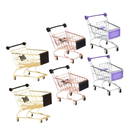 IMIKEYA 6 Stück Mini-Einkaufswagen Storage Boxes aufbwahrungs-Box spielgeschirr vorratsboxen Kleinkinder Einkaufswagen für 1 Jahr Einkaufswagen für von 2-4 Jahren Metall von IMIKEYA