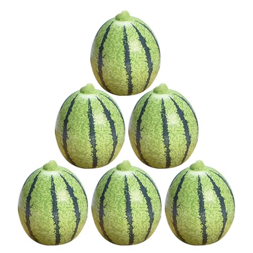 IMIKEYA 6 Stück Miniatur-wassermelonen, Miniatur-Harz-früchte, Puppenhaus-früchte-Requisiten von IMIKEYA