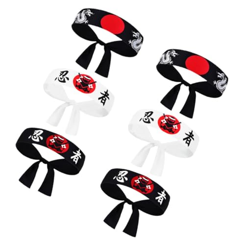 IMIKEYA 6 Stück Ninja-kapuze Stirnband Ninja-zubehör-kostüm Karate-stirnbänder Ninja-stirnbänder Ninja-kostüm Für Herren Sushi-koch-bandana Kochaccessoires Für Männer Polyester IMIKEYA 6 Stück Ninja-kapuze Stirnband Ninja-zubehör-kostüm Karate-stirnbänder Ninja-stirnbänder Ninja-kostüm Für Herren Sushi-koch-bandana Kochaccessoires Für Männer Polyester von IMIKEYA
