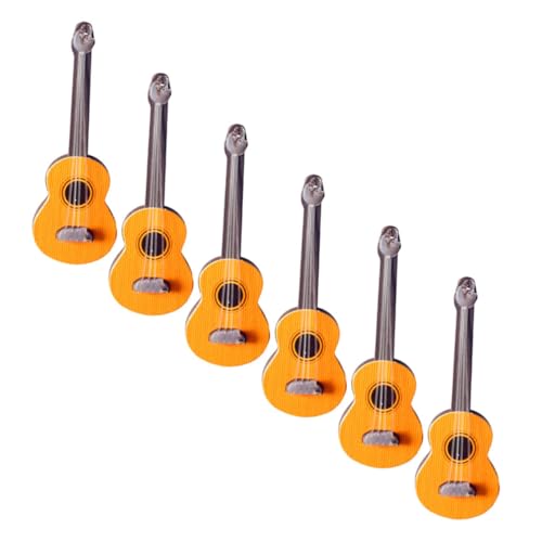 IMIKEYA Puppenhauszubehör – 6 Mini-Gitarren Miniatur-musikinstrumente Für Künstlerische Dekorationen von IMIKEYA