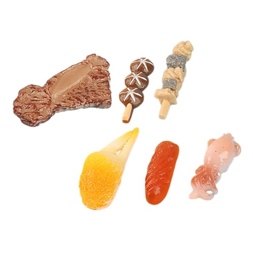 IMIKEYA 6 Stück Simuliertes Essen Dekoration Puppenhaus Snacks Tell Dir Vor, Zu Simulationssnack Mini-Food-Foto-Requisite Mini- -Essen Mini-Food- Harz von IMIKEYA