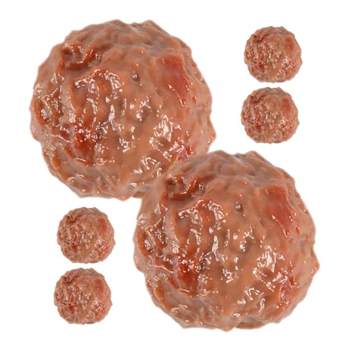 IMIKEYA 6 Stück Simuliertes Rindfleischballmodell für realistisches Rindfleisch Bälle künstlich Simulationsfleisch künstlicher Rindfleischball Kochspielzeug PVC Brown IMIKEYA 6 Stück Simuliertes Rindfleischballmodell für realistisches Rindfleisch Bälle künstlich Simulationsfleisch künstlicher Rindfleischball Kochspielzeug PVC Brown von IMIKEYA