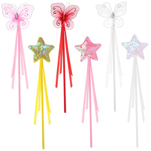 IMIKEYA 6 Stück Teiliges Feenstäbe für Glitzernde Zauberstäbe aus Sicherem für Kreative Kostümparty und Cosplay Dekoration von IMIKEYA