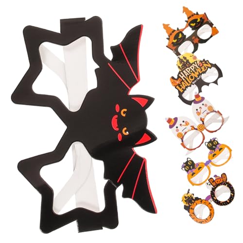 IMIKEYA 6 Stück Teiliges Halloween Papiersonnenbrillen mit Cosplay Partybrillen Halloween Designs Kürbis Fledermaus Geist für Kostümfest Foto Requisiten Erwachsene IMIKEYA 6 Stück Teiliges Halloween Papiersonnenbrillen mit Cosplay Partybrillen Halloween Designs Kürbis Fledermaus Geist für Kostümfest Foto Requisiten Erwachsene von IMIKEYA