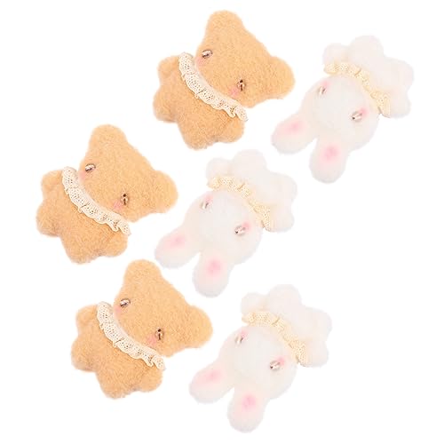 IMIKEYA 6 Stück Teiliges Plüsch Bär und Kaninchen Zubehörset für DIY Kleidung Bezaubernde Applikationen für Kreative Bastelprojekte für Haarclips Bekleidungsdekor und Broschen IMIKEYA 6 Stück Teiliges Plüsch Bär und Kaninchen Zubehörset für DIY Kleidung Bezaubernde Applikationen für Kreative Bastelprojekte für Haarclips Bekleidungsdekor und Broschen von IMIKEYA