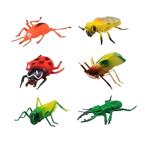IMIKEYA 6 Stück Teiliges Realistischer Insektenfiguren für Lernspielzeug Kreativität und Sozialen Fähigkeiten zu Geburtstagen oder Weihnachten von IMIKEYA
