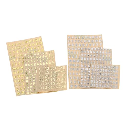 IMIKEYA 6 Stück Teiliges Selbstklebende und Zahlenaufkleber für DIY Projekte Dekorative Aufkleber für Scrapbooking Wasserfeste und Praktische Sticker von IMIKEYA