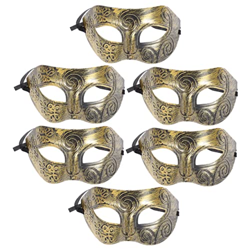 IMIKEYA 6 Stück Teiliges Vintage Maskenball Herren Masken Cosplay Kostüm Zubehör Antike Masquerade Masken für Fasching Karneval Party IMIKEYA 6 Stück Teiliges Vintage Maskenball Herren Masken Cosplay Kostüm Zubehör Antike Masquerade Masken für Fasching Karneval Party von IMIKEYA