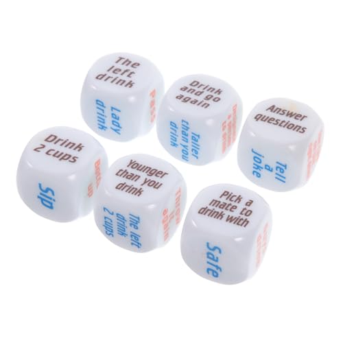 IMIKEYA 6 Stück Trinkwürfler Set Trinkspiel Junggesellinnenparty klein für erhalten Kreativ lustig Erwachsene Würfel Trinken Spielwürfel Unterhaltungswürfel Brettspiele Trinken Acryl IMIKEYA 6 Stück Trinkwürfler Set Trinkspiel Junggesellinnenparty klein für erhalten Kreativ lustig Erwachsene Würfel Trinken Spielwürfel Unterhaltungswürfel Brettspiele Trinken Acryl von IMIKEYA