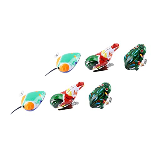 IMIKEYA 6 Stück Vintage Aufziehspielzeug aus Teiliges mit Tiermotiven Frösche Küken Mäuse Kreatives Uhrwerkspielzeug für Nostalgisches für Spaß und Interaktion IMIKEYA 6 Stück Vintage Aufziehspielzeug aus Teiliges mit Tiermotiven Frösche Küken Mäuse Kreatives Uhrwerkspielzeug für Nostalgisches für Spaß und Interaktion von IMIKEYA