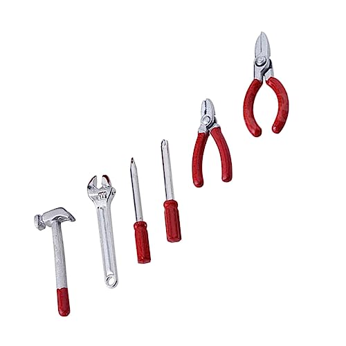 IMIKEYA 6 Stück - -Werkzeuge Plüsch Schmuckstücke Miniaturen Zubehör Bausatz Chaps tiegerkostuem mikrolle legiertes Kinderspielzeug Miniaturspielzeug aus Legierung rot von IMIKEYA