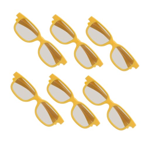 IMIKEYA 6 Stücke 3D Brille Kino Videospiel Brille Spiel Brille Film Brille Betrachtung Brille Orange Kunststoff von IMIKEYA