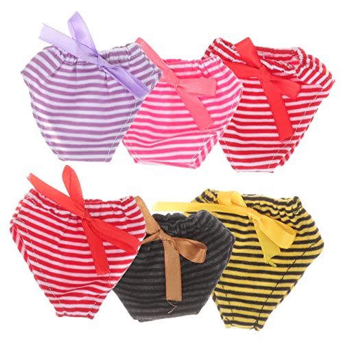 IMIKEYA 6stücke Puppenunterwäsche Für Puppen Wiederverwendbare Farblich Zufällige Mini-Panties Für Kreatives Spielen Und Rollenspiele Für Junge Mädchen von IMIKEYA