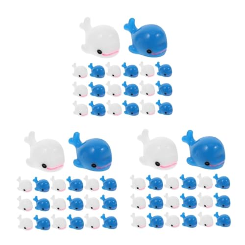 IMIKEYA 65 Stücke Delphin & Meerestiere Figuren Set – Weiße & Blaue Wale - Rote Alarm Modelle – Handwerksornamente Für Mikrolandschaften & Dekoration Zuhause von IMIKEYA