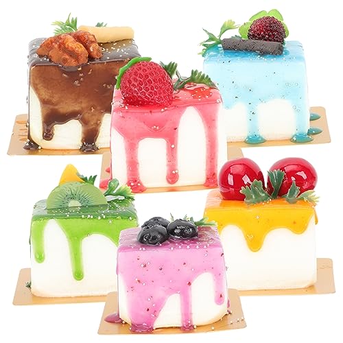 IMIKEYA 6Stücke Künstliches Dessertkuchen Modell Realistische Deko Für Fotografie Unterricht Und Fensteranzeigen Farben Zufällig Für Kreative Präsentationen von IMIKEYA