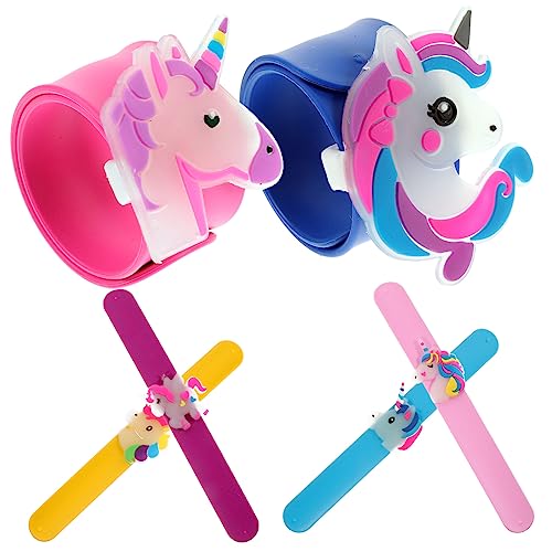 IMIKEYA 6Stücke Leuchtende Silikon Slap Armbänder mit Einhorn für Party Geburtstagsfeiern Kindertage und Tanzpartys von IMIKEYA