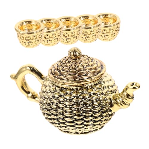 IMIKEYA 6Stücke Mini Teekannen Set Teilig mit Teetassen Exquisite Tischdekoration für Puppenhäuser Zubehör für Kreative Spielumgebungen für Sammler IMIKEYA 6Stücke Mini Teekannen Set Teilig mit Teetassen Exquisite Tischdekoration für Puppenhäuser Zubehör für Kreative Spielumgebungen für Sammler von IMIKEYA