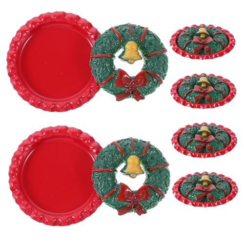 IMIKEYA 6Stücke Miniature Strawberry Cake Model Realistic Fake Food Decor for Dollhouse for DIY Miniature Scenes and Home Decoration von IMIKEYA