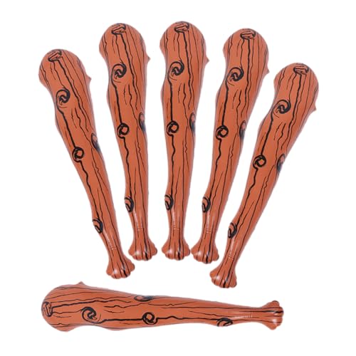 IMIKEYA 6pcs Aufblasbare Club Stick Halloween Kostümzubehör Aufblasbare Höhlenstock Blow -up Clubspielzeug Ausgefallene Kostümkleid Party Themed Dekoration Cosplay Requisite (90 cm) von IMIKEYA
