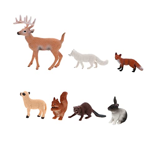 IMIKEYA 7 Stück Teiliges Wildtier Modell Figuren aus Kunststoff Realistische Tiermodelle für Lehrspielzeug Dekoration und Fotografie für Wildtier Themenpartys von IMIKEYA