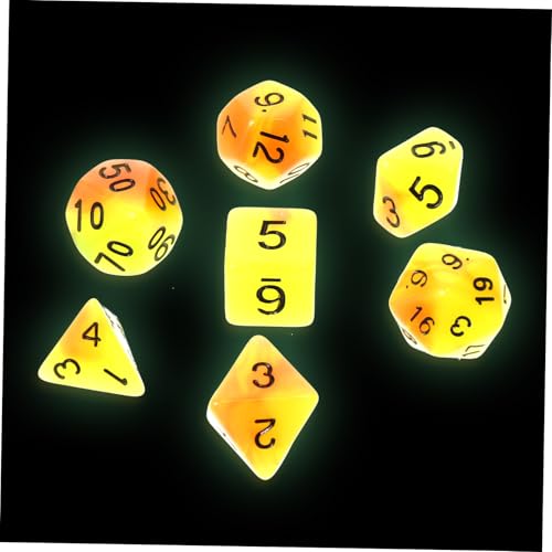 IMIKEYA 7 Stück Zubehör Für Partywürfel Brettspiel Würfel Spiel Requisiten Würfel Spielwürfel Brettspiele Würfel Lustige Würfel Unterhaltungswürfel Leuchtende Würfel Harz Grün von IMIKEYA