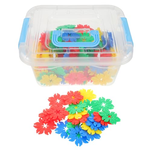 IMIKEYA 70-teiliges Set Bausteine ​​in Aufbewahrungsbox Ineinandergreifende Scheiben Montessori Zum Bauen Von Stielen Bauspielzeug Für Stammlernspielzeug Plastik von IMIKEYA