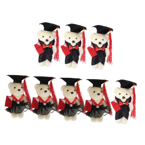 IMIKEYA 8 Stück Abschlusssaison Dr. Bär Deko Bärenschmuck Für Blumenstrauß Plüschbären Cartoon-bär-Puppe Abschlusspuppe Abschluss Ausgestopfter Bär Bären Mit Abschlussmotiv Schaum von IMIKEYA