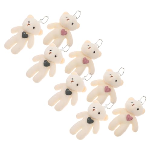 IMIKEYA 8 Stück Bär Schlüsselanhänger Abschluss Bär Winziges Abschluss-stofftier Mini -abschlusstier Mini-stoffbären Diy Plüsch-schlüsselanhänger Mini-plüschtiere Bär Plüsch Pp Baumwolle von IMIKEYA