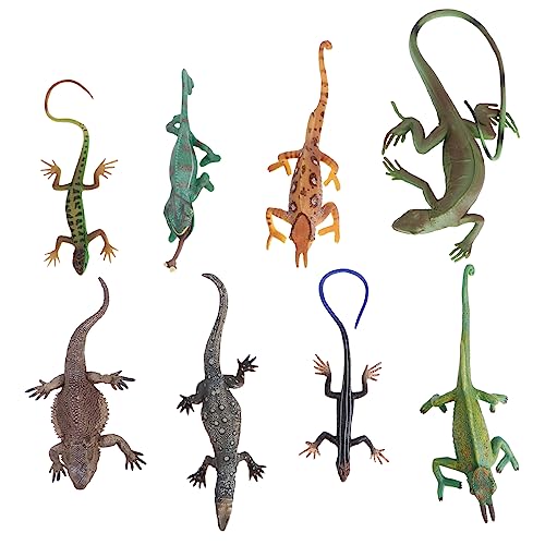 IMIKEYA 8Stücke Künstliche Gecko Spielzeug für Kinder Lustige Simulation Gecko Modelle Pädagogisches Spielzeug für Lernspaß von IMIKEYA