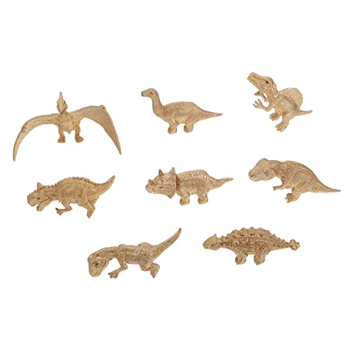 IMIKEYA 8 Stück Goldene Dinosaurier Modelle Kreative Spielzeuge für Dekoration für Jungen und Fördert die Motorischen Fähigkeiten Kreativität von IMIKEYA