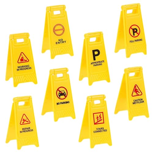 IMIKEYA 8 Stück Kinderverkehrswarnschild Miniatur Mini-verkehrszeichen Warnschilder-Modelle Straße Straßenschild Verkehrszeichen Für Kinderspielzeug Plastik Yellow IMIKEYA 8 Stück Kinderverkehrswarnschild Miniatur Mini-verkehrszeichen Warnschilder-Modelle Straße Straßenschild Verkehrszeichen Für Kinderspielzeug Plastik Yellow von IMIKEYA