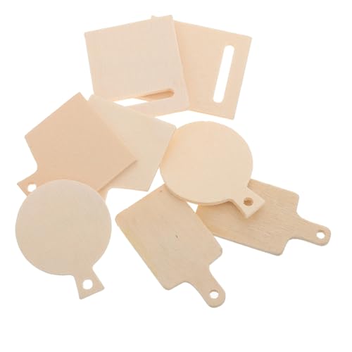 IMIKEYA 8 Stück Mini Schneidebretter Modell Schneidebrett Mini Küche Für Wurstbrettgriffe Miniatur Für Puppenhaus Mini Kochküche Miniatur Kochen Beige Holz von IMIKEYA