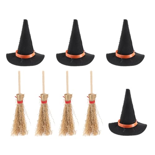 IMIKEYA 8 Stück Miniatur Hexenhüte und Besen Set Teiliges Halloween für Puppenhaus für DIY Bastelprojekte und Kreative Mini Landschaften IMIKEYA 8 Stück Miniatur Hexenhüte und Besen Set Teiliges Halloween für Puppenhaus für DIY Bastelprojekte und Kreative Mini Landschaften von IMIKEYA