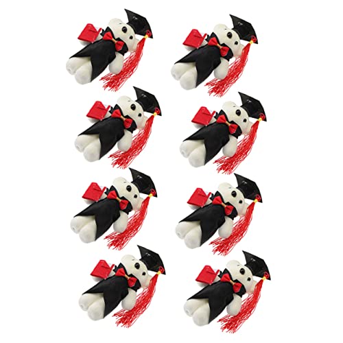 IMIKEYA 8 Stück Puppe-Abschlussgeschenk Abschlussfeier geschenkset Absolventenbärchen Bouquet Geschenkidee Present Sets Mini Abschluss Bär dekorative Bärenzubehör Bär für Blumenstrauß Plastik von IMIKEYA