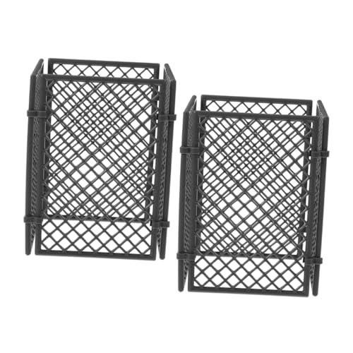 IMIKEYA 8 Stück Schutznetz Bausteine ​​Zubehör Feengartenzaun Mini Zaun Für Garten Weihnachtsbaumzaun Miniaturzaun Grau Abs von IMIKEYA