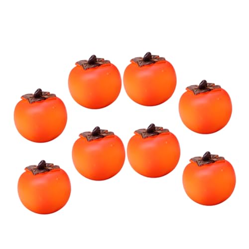 IMIKEYA 8 Stück Simulierte Persimmon -Spielzeuge bastelset basteln Fruchtmodell Prop dekorative Fruchtverzierung gefälschte Kaki-Requisite Schaufensterschmuck Harz Orange von IMIKEYA