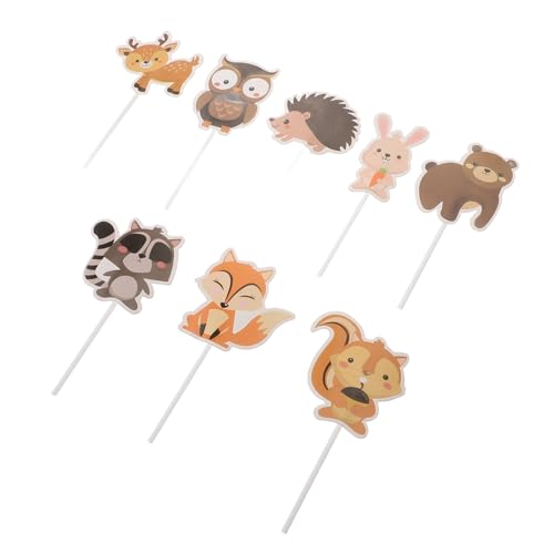 IMIKEYA 8 Stücke Cupcake Topper Dschungel Kuchen Topper Dschungel Thema Cupcake Topper Papier von IMIKEYA