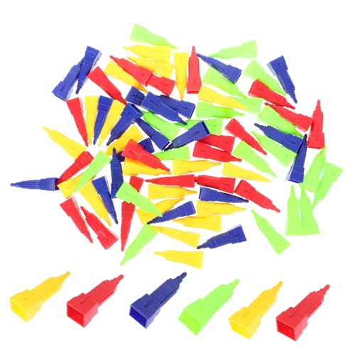 IMIKEYA 80 Stück Brettspielbau Party Igel-Brettspiel Brettspiel-Ersatzgebäude Brettspielgebäude Zubehör für Brettspiele Kleine Bauspiel-Requisite Spielmarken Plastik von IMIKEYA