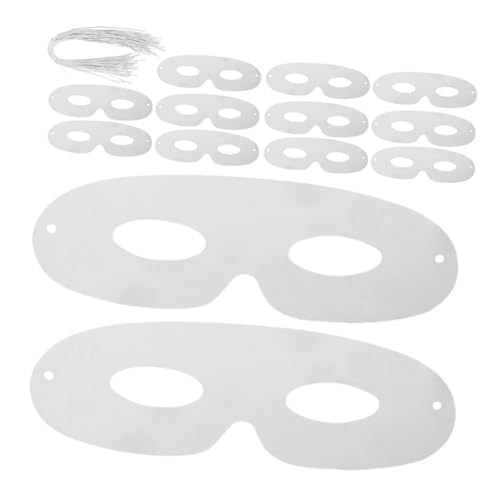 IMIKEYA 80 Stück Papiermasken für Bastelkinder lackierbar unbemalt leer Schüttgut Maskerade Masken Zu dein verkleidung masken für halloween Halbmasken aus Papier Maskerade Maske weiß Beige von IMIKEYA